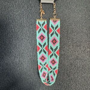 Colorful Beaded Aztec design Chocker
